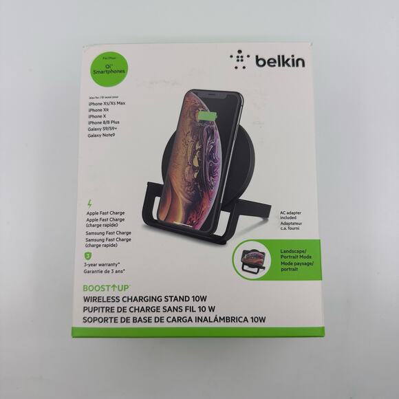 Belkin Boost Up Wireless Charging Stand 10W for Qi Smartphones (iPhone, Samsung) - Picture 4 of 6
